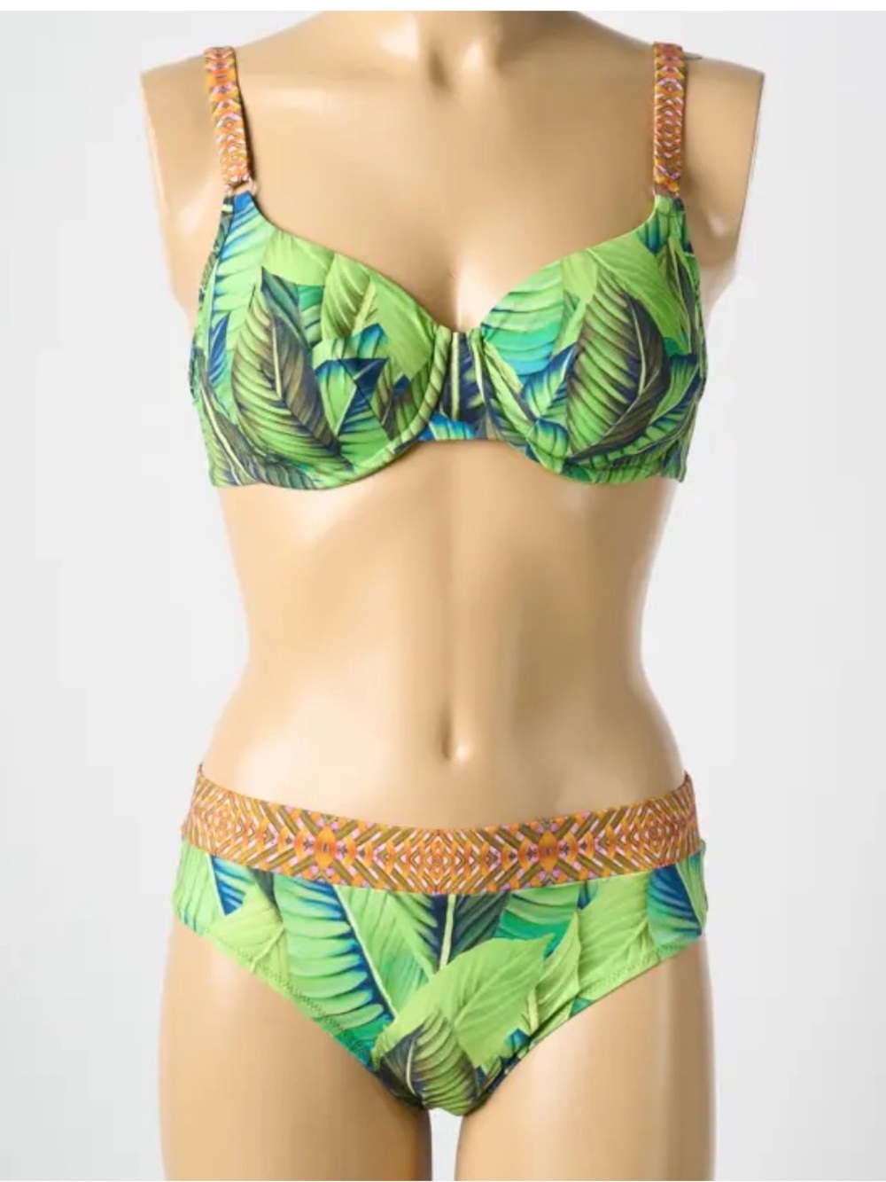 Anita Underwire Bikini Tropical with Orange Trim